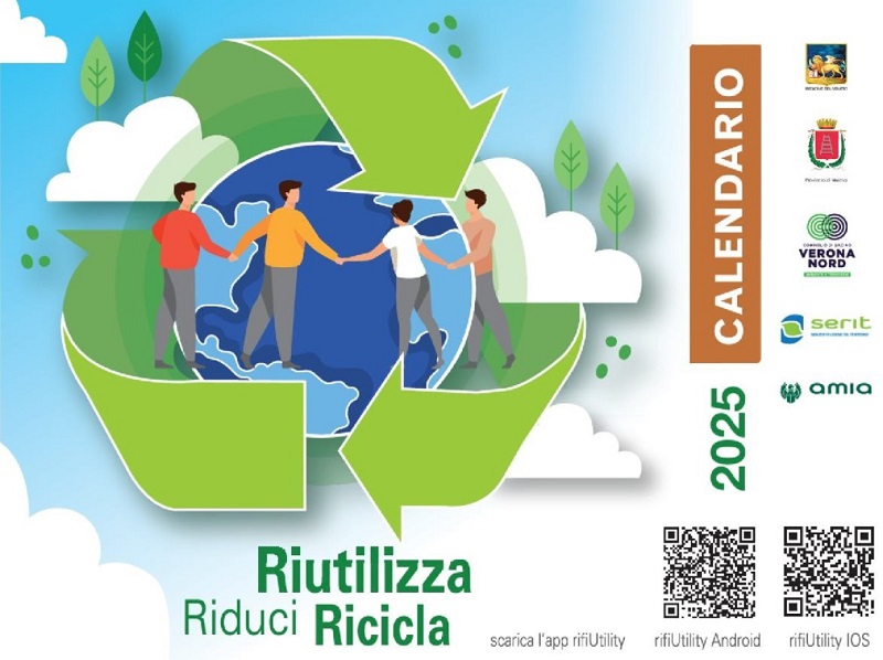 È in distribuzione il calendario rifiuti 2025