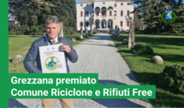 Grezzana premiato Comune Riciclone e Rifiuti Free 2023